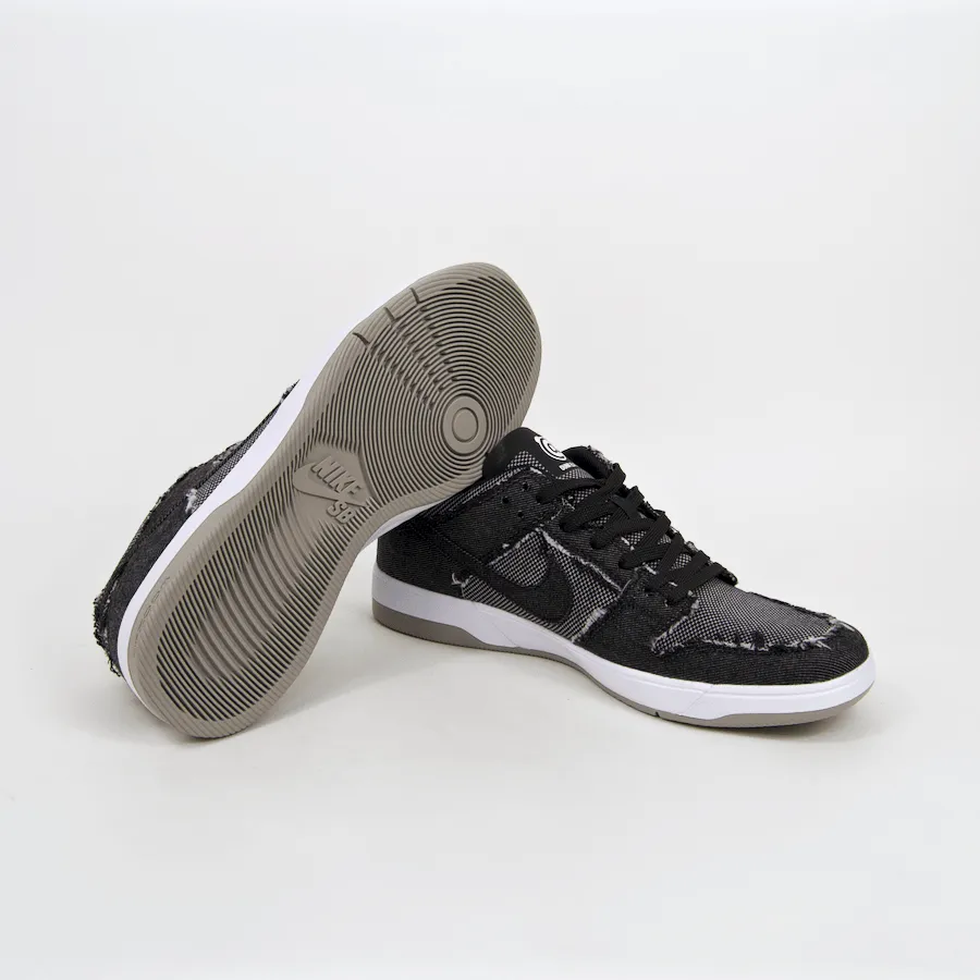 Nike SB - 'Medicom' Dunk Low Elite QS Shoes - Black / Black - White - Medium Grey