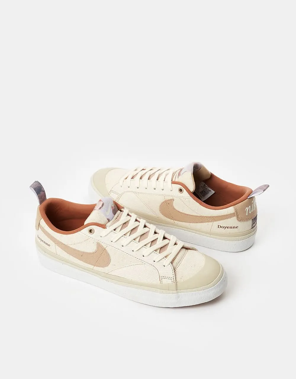 Nike SB x Doyenne Blazer Low QS Skate Shoes - Coconut Milk/Rattan-Limestone-Rattan