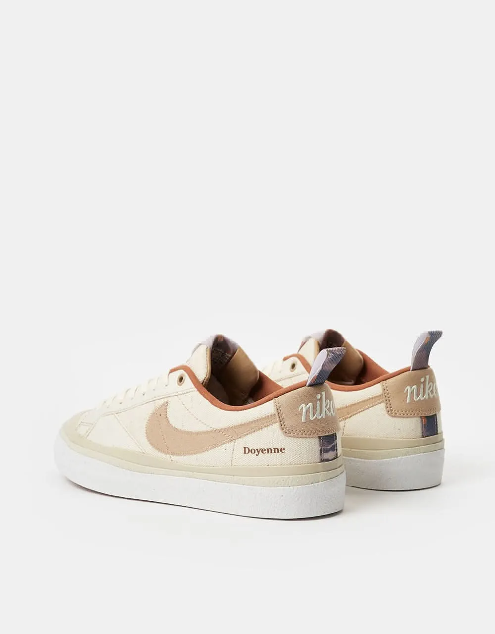 Nike SB x Doyenne Blazer Low QS Skate Shoes - Coconut Milk/Rattan-Limestone-Rattan