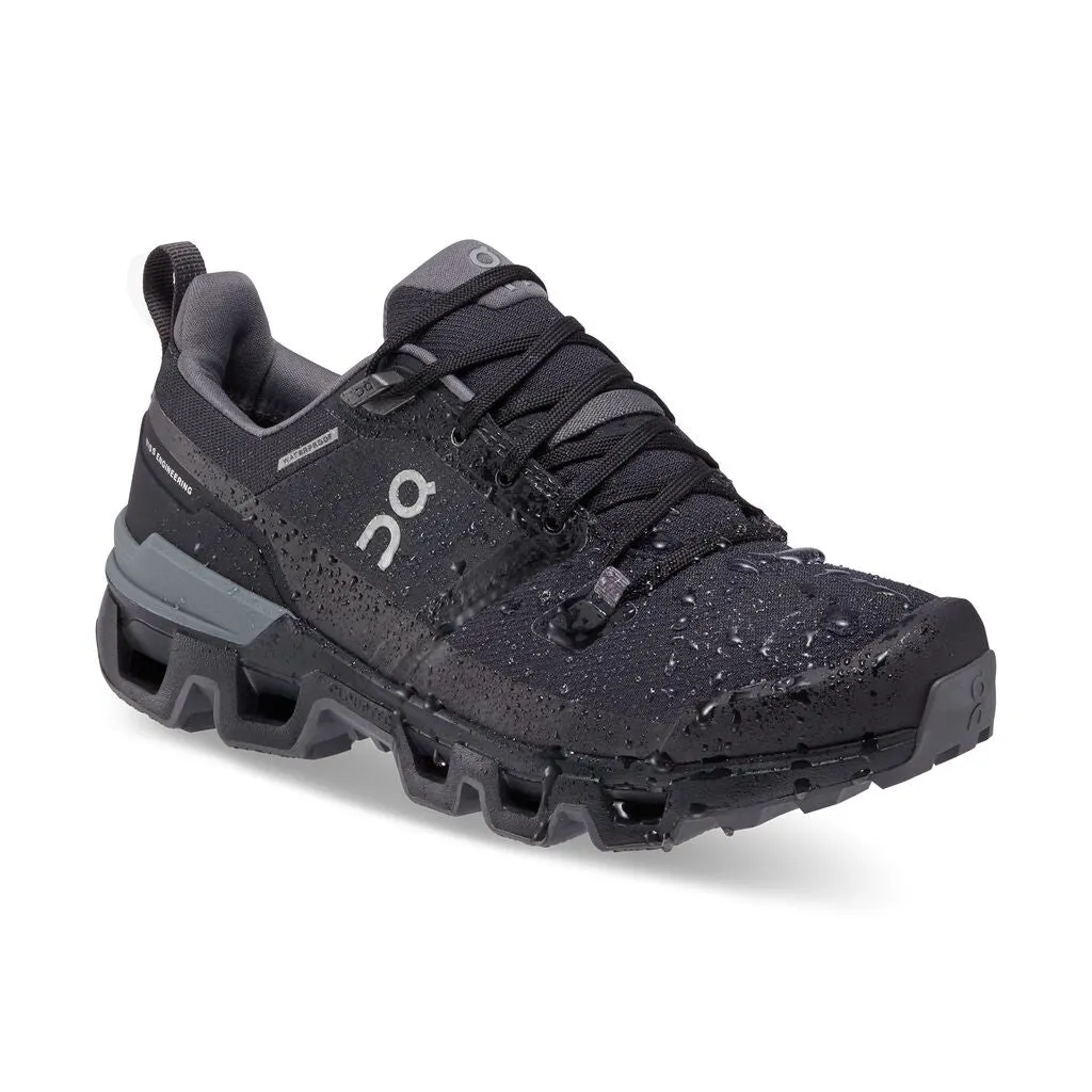 On Women's Cloudwander Waterproof Walking Shoes Black / Eclipse