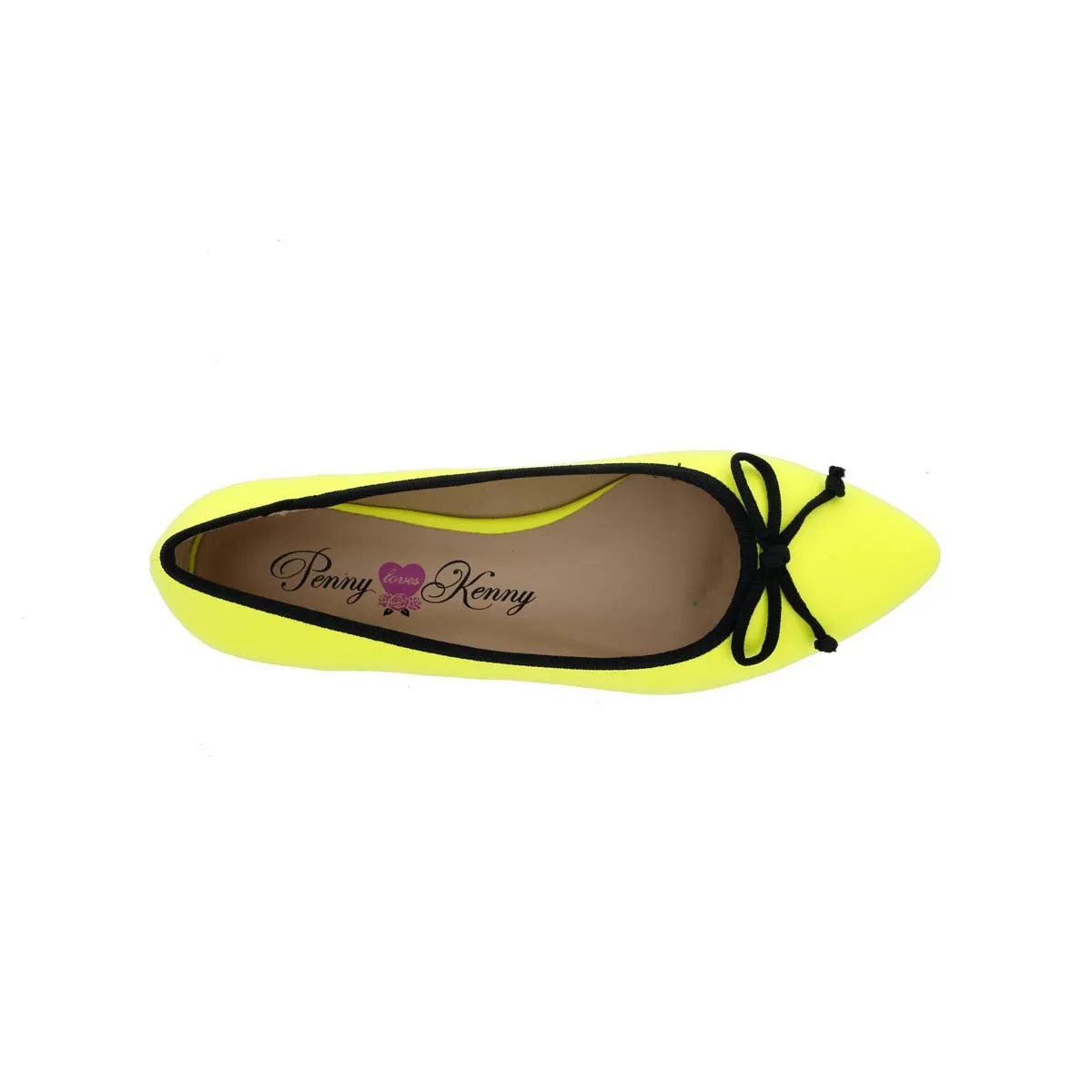 Penny Loves Kenny Attack Women Flats Slip-on Shoe In Yellow Neon Synthetic