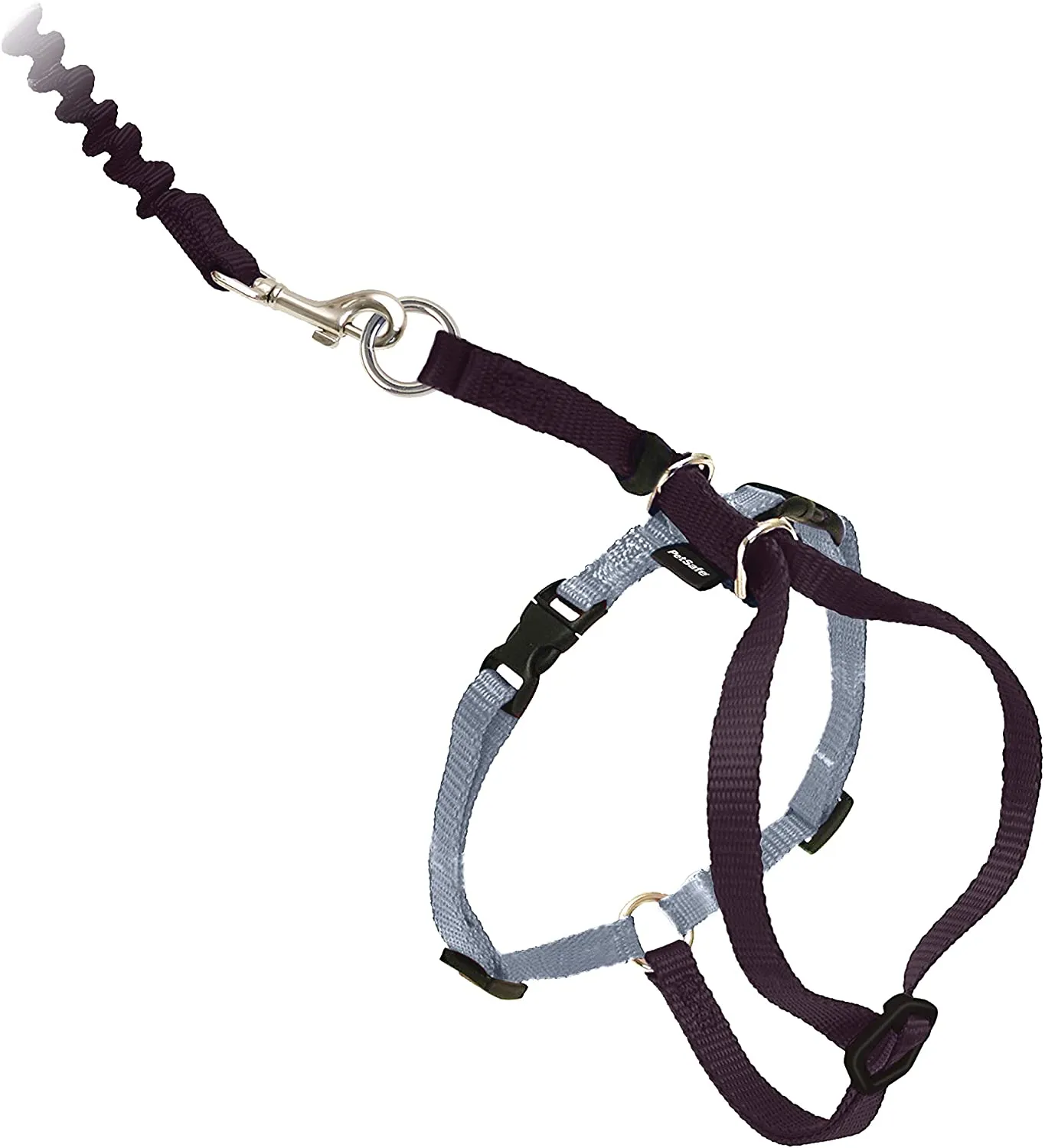 PetSafe Come with Me Kitty Black & Silver Harness and Bungee Leash for Cats