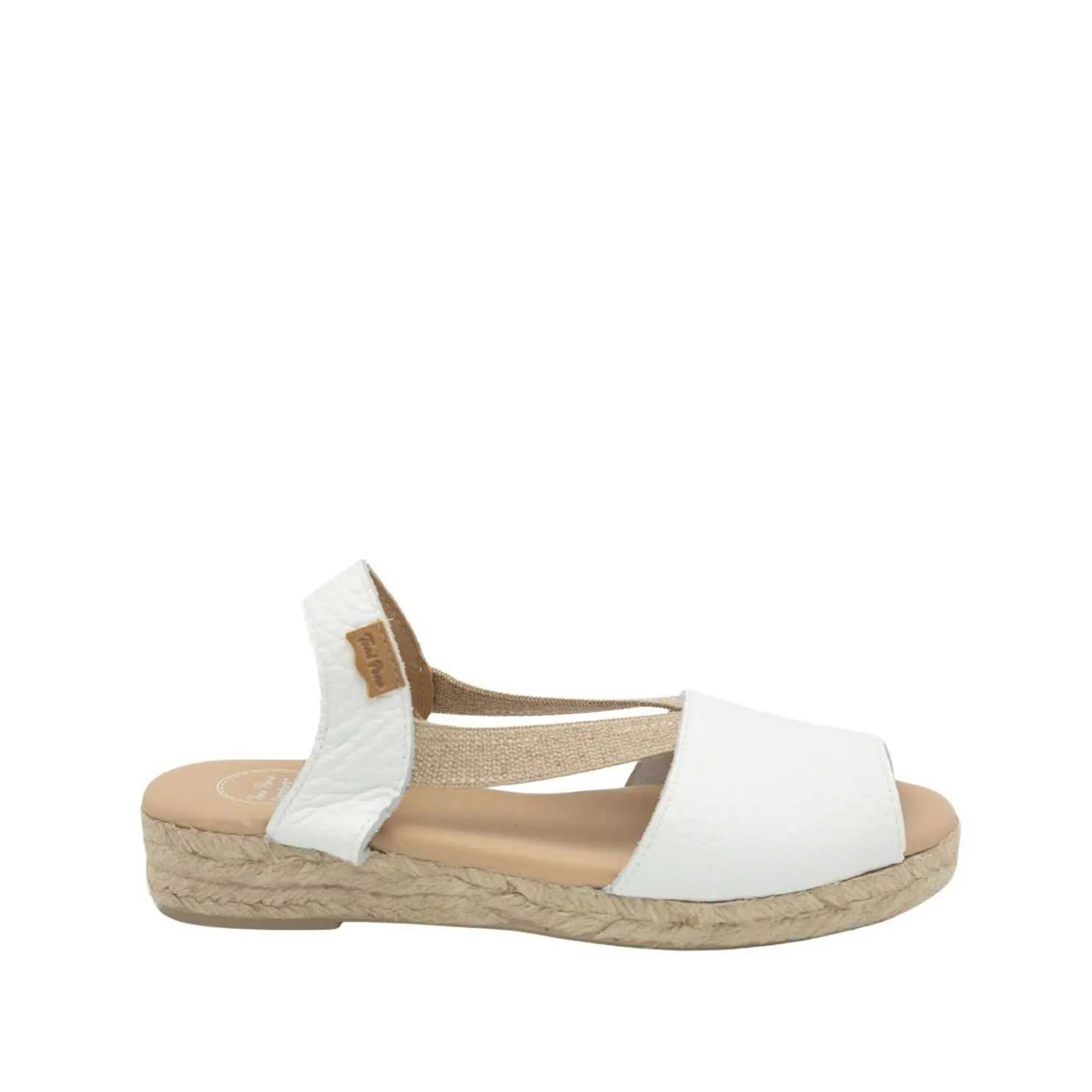 Plain Leather Wedge Espadrille for Women - Nuvol