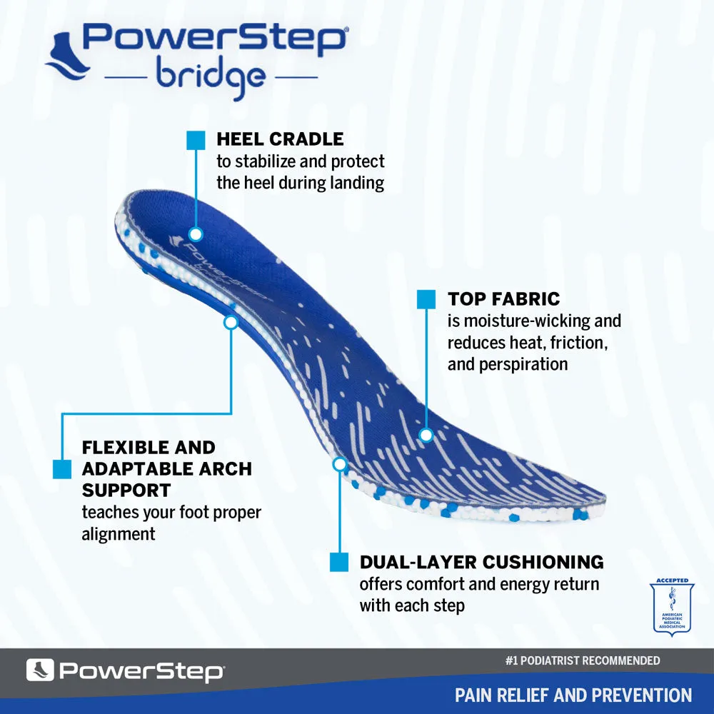 PowerStep bridge | Adaptable Arch Supporting Insoles with Energize Foam