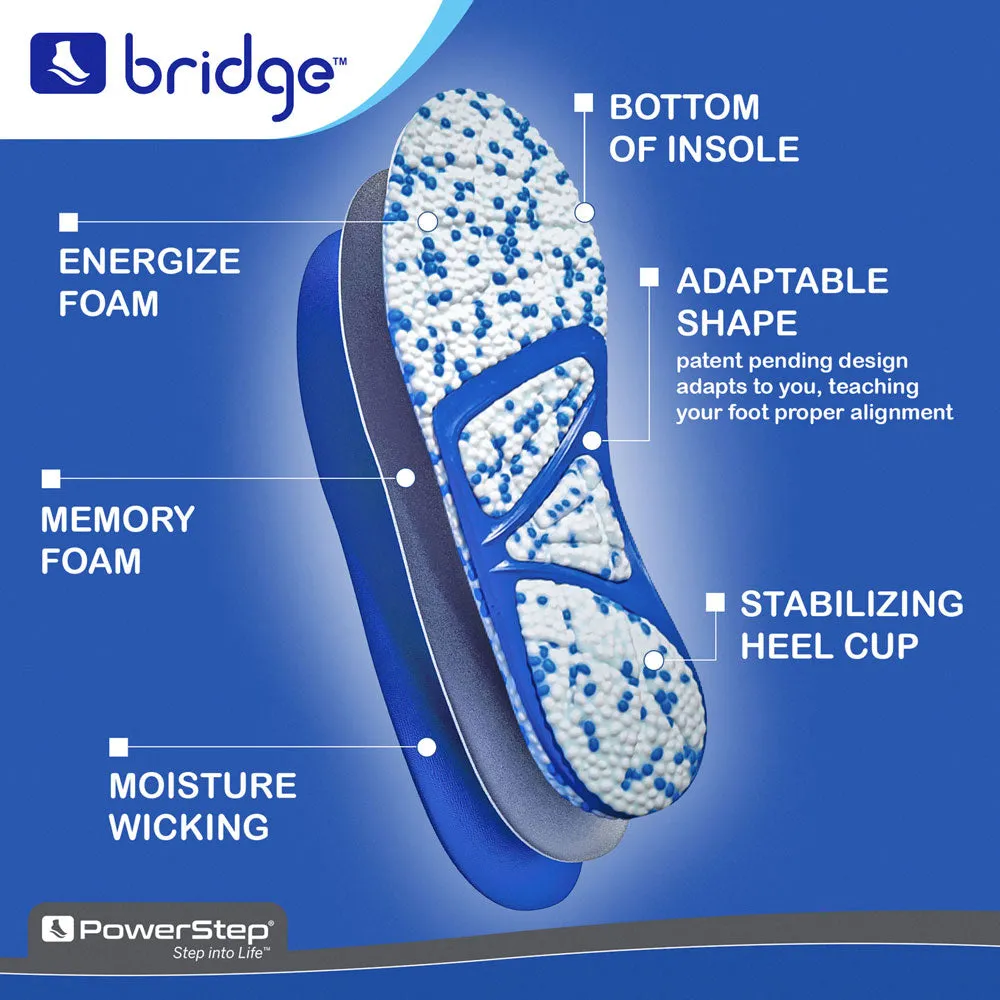 PowerStep bridge | Adaptable Arch Supporting Insoles with Energize Foam