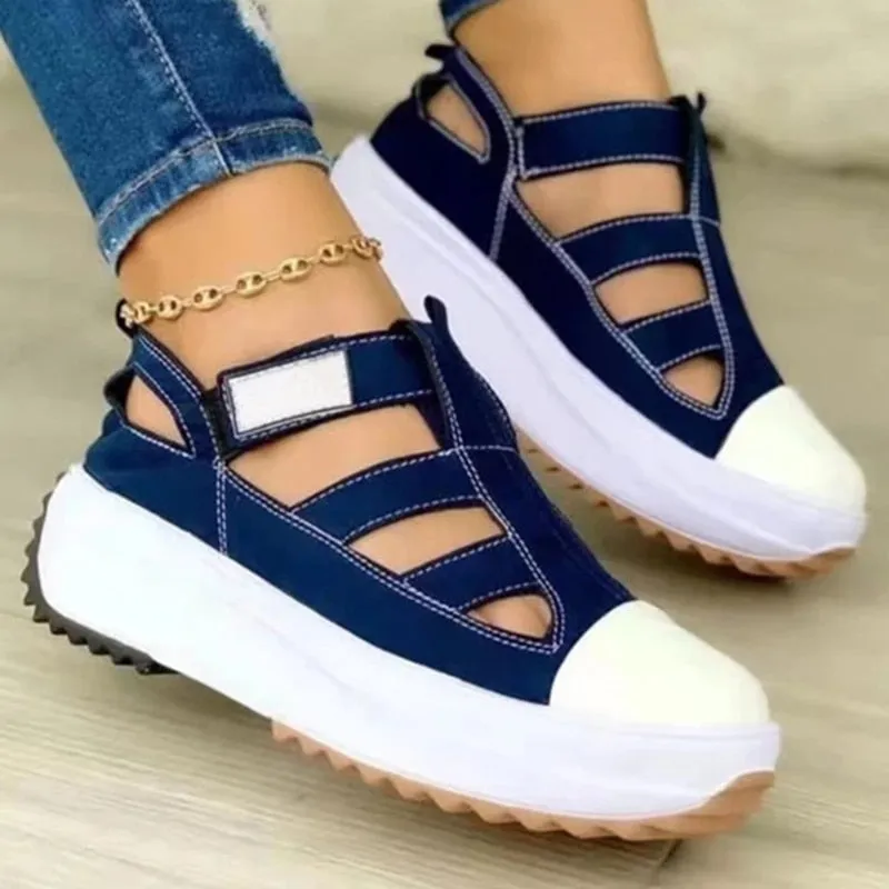 Purpdrank - Women Sandals Casual Summer Shoes For Women Elegant Heeled Zapatos Mujer Flat Heels Sandals Summer Footwear Platform Sandals