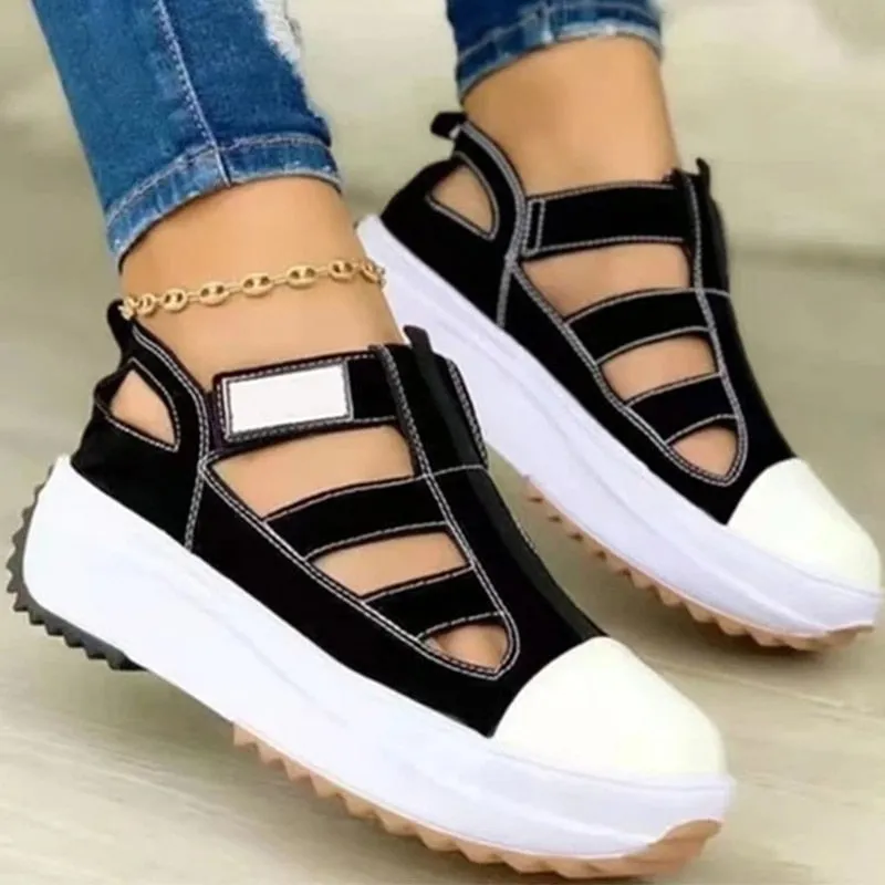 Purpdrank - Women Sandals Casual Summer Shoes For Women Elegant Heeled Zapatos Mujer Flat Heels Sandals Summer Footwear Platform Sandals