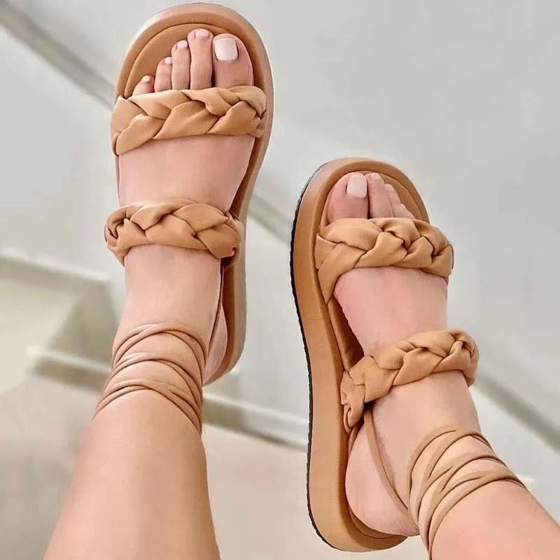 Purpdrank - Women Sandals Fashion Heels Sandals Summer Shoes For Women Ankle Strap Platform Sandalias Mujer Heeled Summe Footwear Female