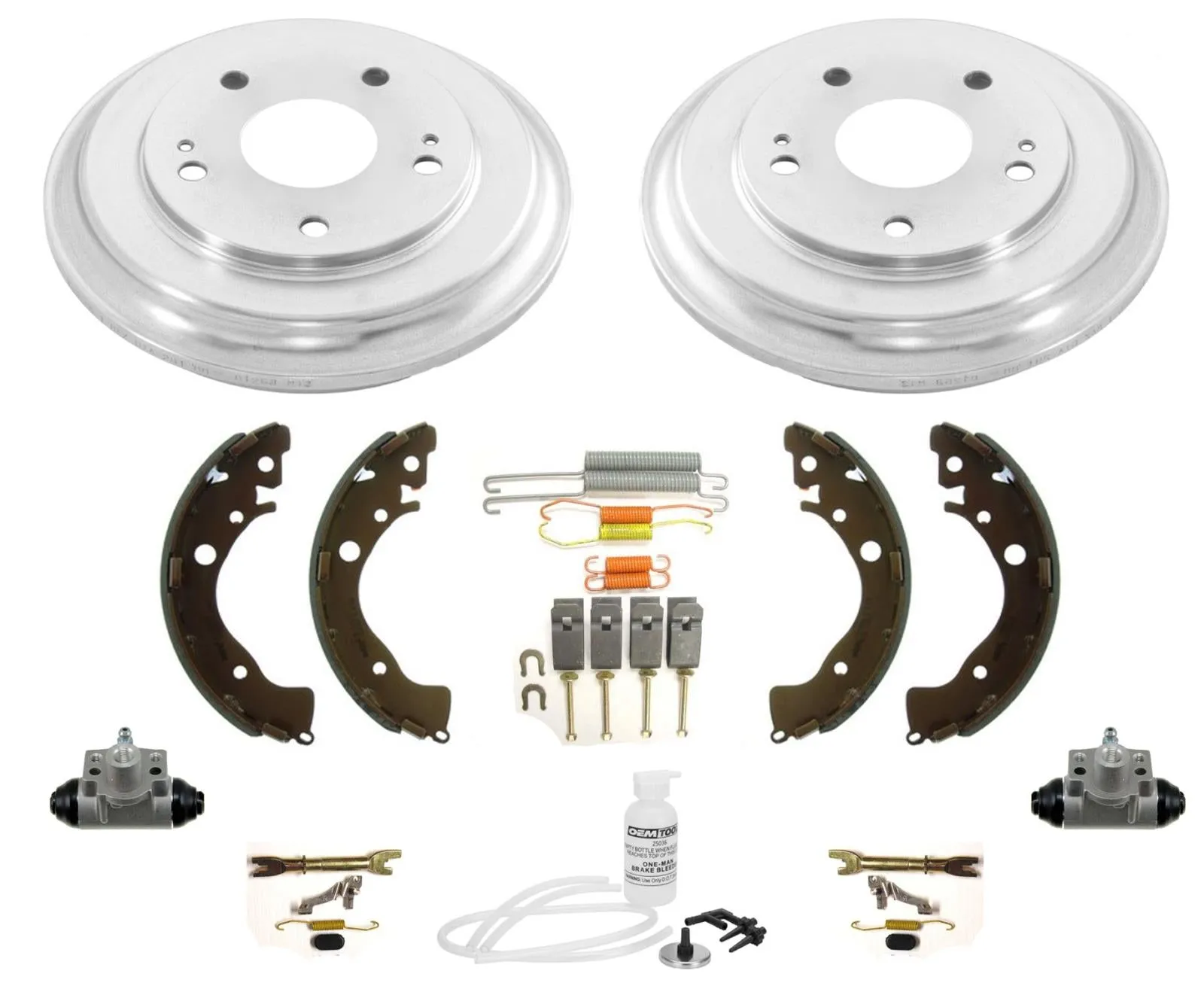 Rear Drums Brake Shoes Cylinders Spring 9pc Kit for Honda Civic 2006-2011 DX LX