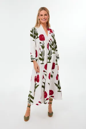 Red Poppy Krait Kaftan