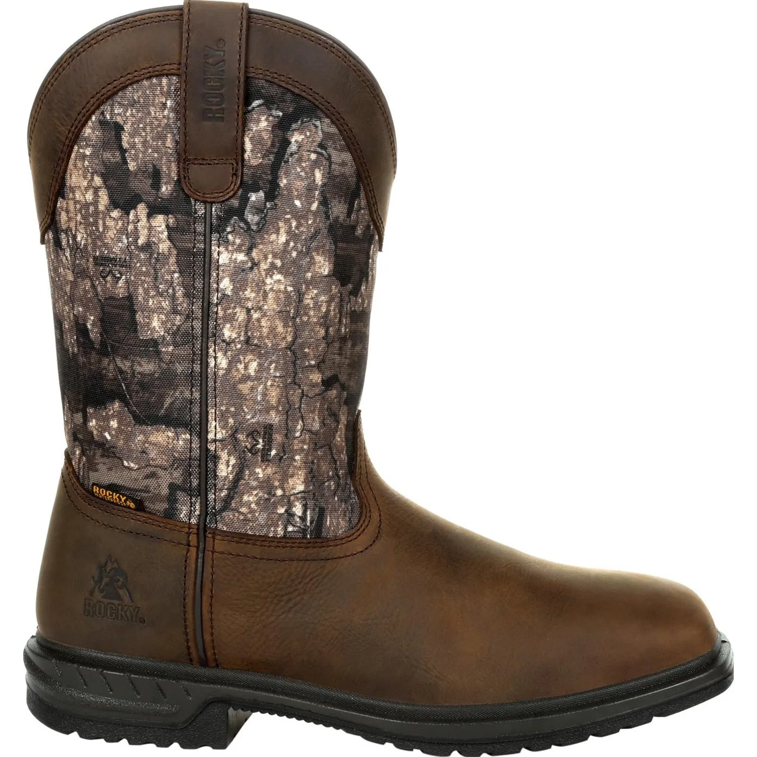 Rocky Mens Realtree Timber Leather WorkSmart 400G WP Work Boots