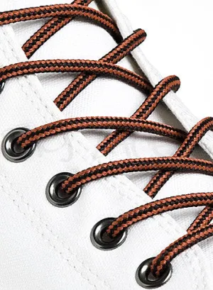 Round Black Rust Brown Shoe Boot Laces - 3mm wide