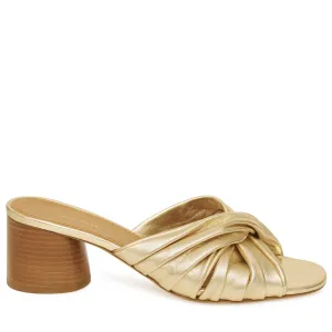 Ruched Mule - Gold