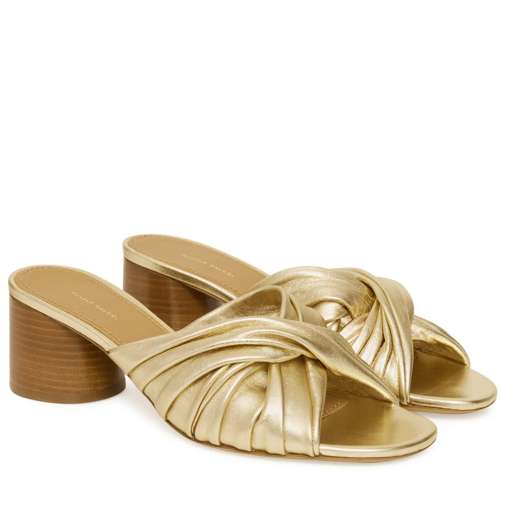 Ruched Mule - Gold