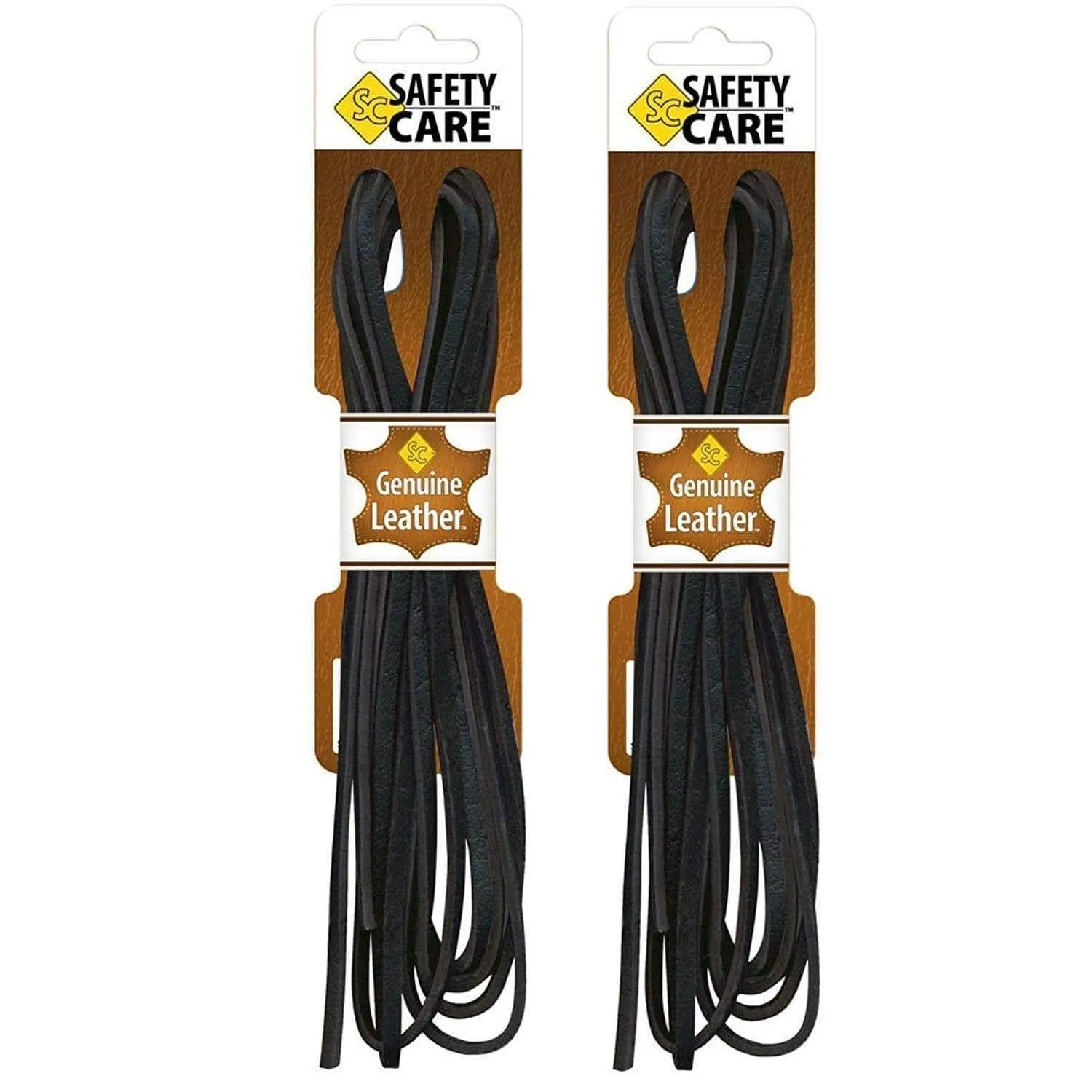 SafetyCare Genuine Leather Boot & Shoe Laces - Easy Sizing Cut to Fit