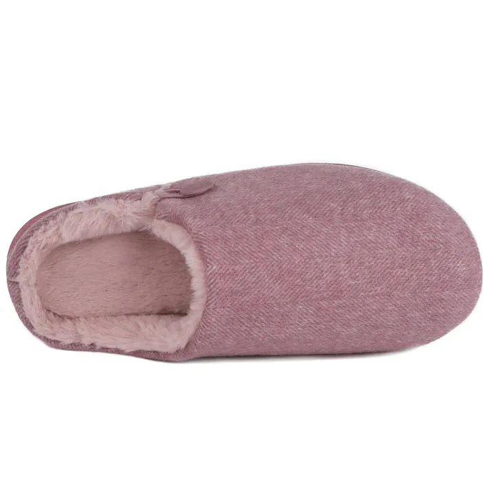 Shu Da Helena mule slippers in Powder Pink