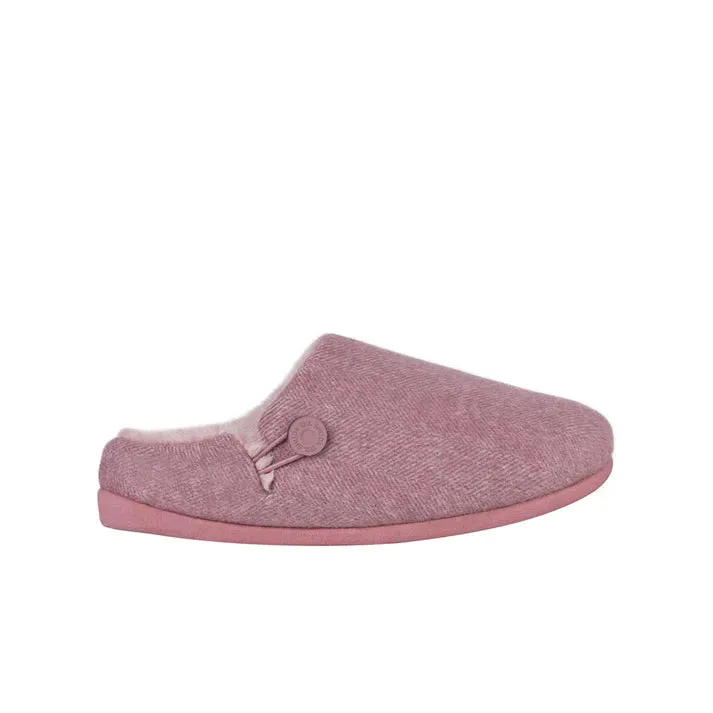 Shu Da Helena mule slippers in Powder Pink