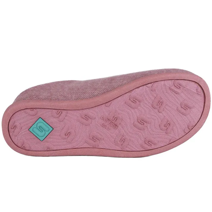 Shu Da Helena mule slippers in Powder Pink