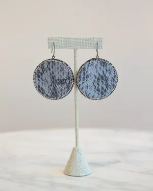 Snake Print Circle Earrings