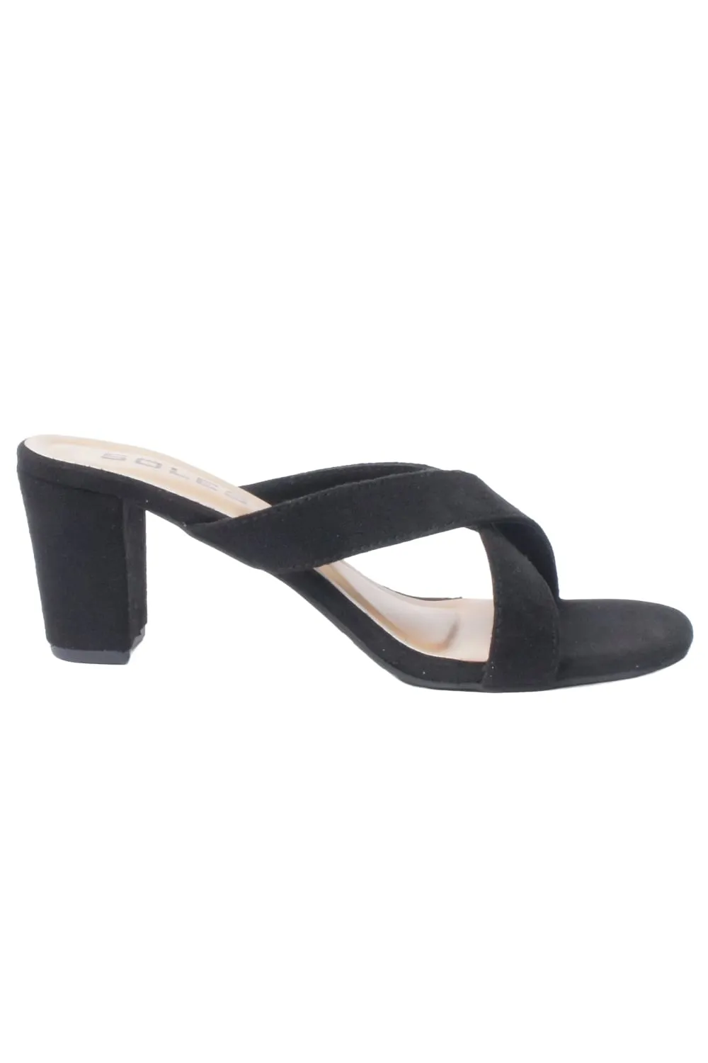 SOLES Black Block Heels - Classic & Versatile Footwear