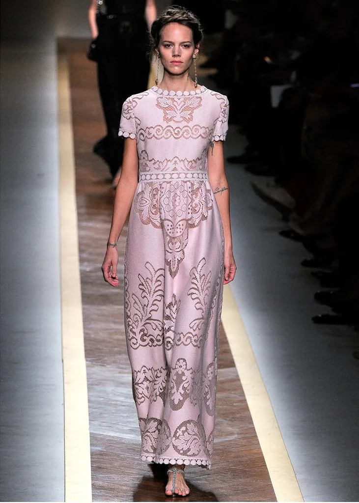 Spring 2012 Valentino Prettiest Strapless Cotton Lace Dress