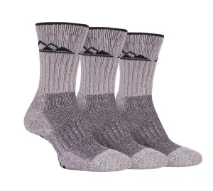 Storm Bloc Womens Luxury Heavy Cushion Boot Socks 4-8 | Grey 3 Pack