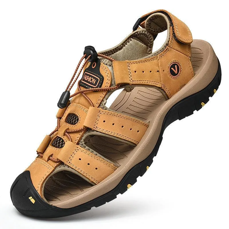 Summer hollow breathable water hiking mens outdoor sandals