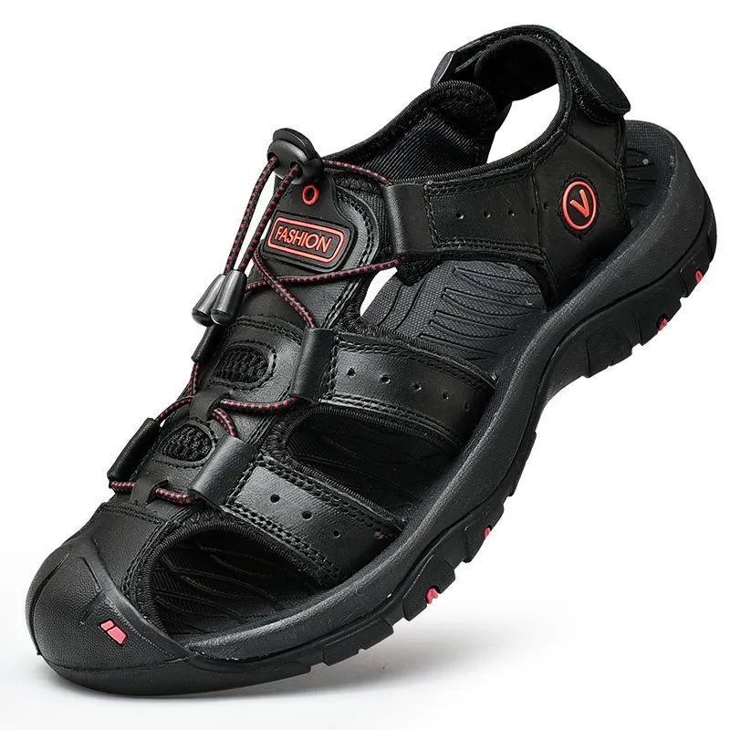 Summer hollow breathable water hiking mens outdoor sandals