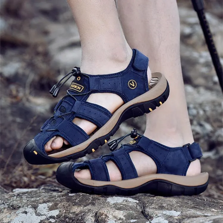 Summer hollow breathable water hiking mens outdoor sandals