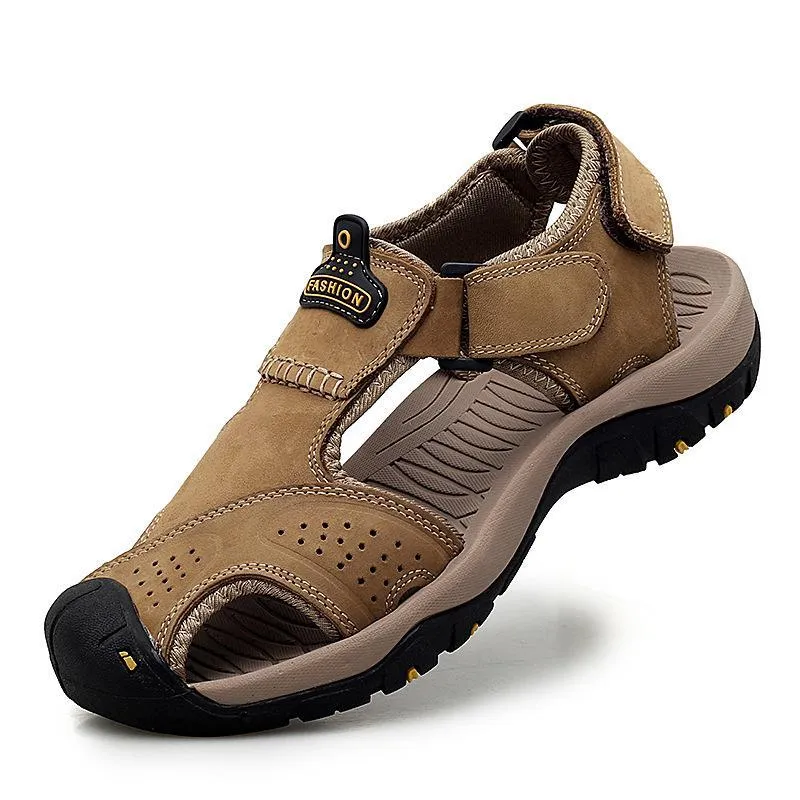 Summer hollow breathable water hiking mens outdoor sandals