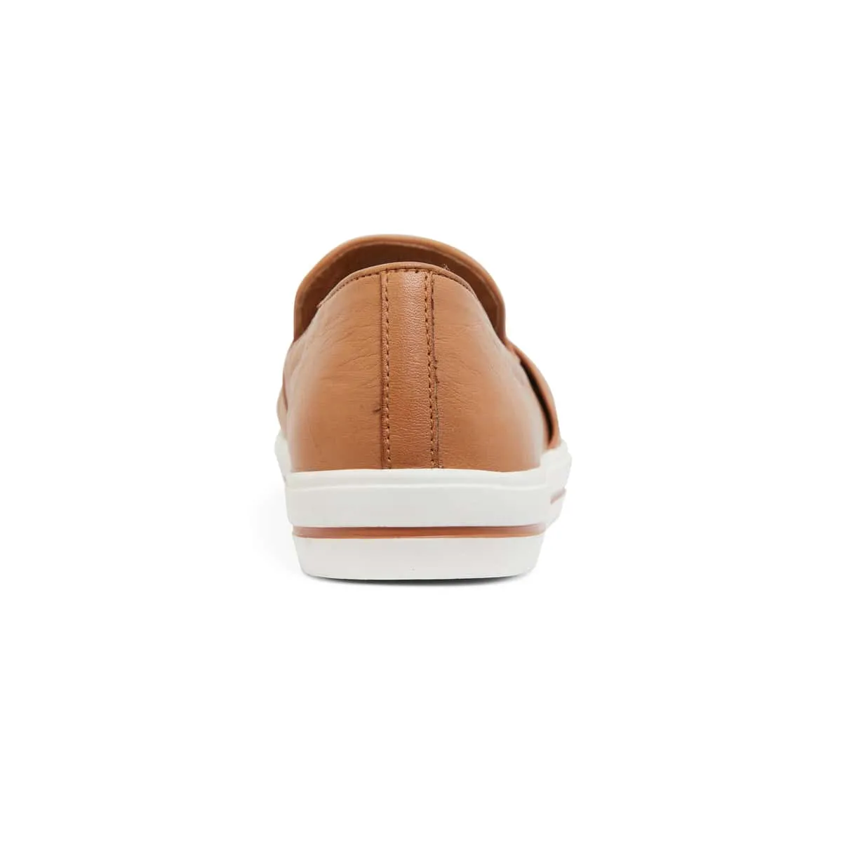 Talia Flat in Tan Leather