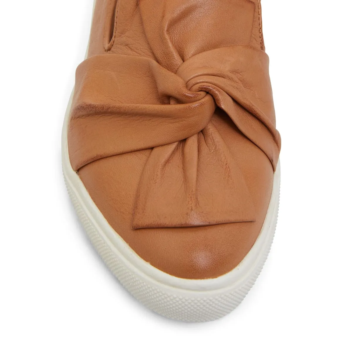 Talia Flat in Tan Leather