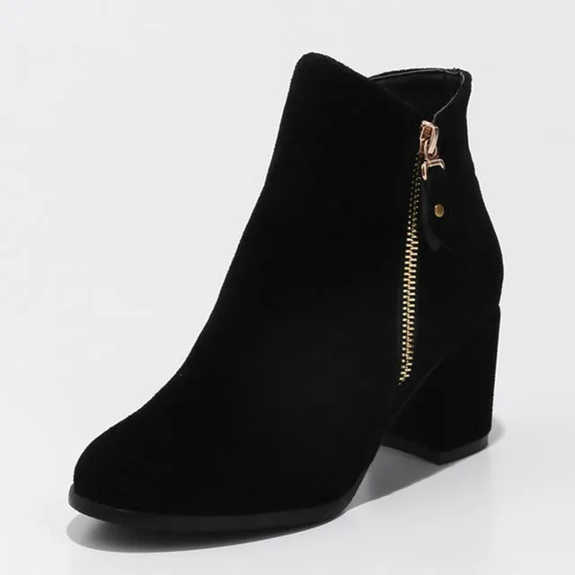 Trendy Ankle Boots High Heels