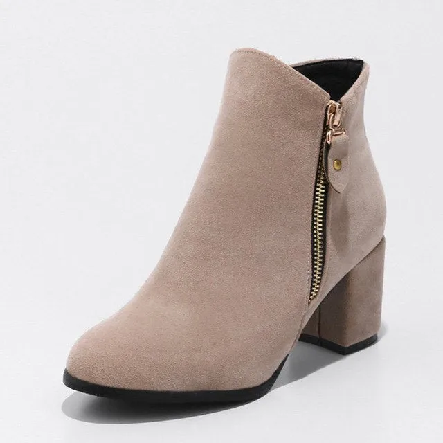 Trendy Ankle Boots High Heels