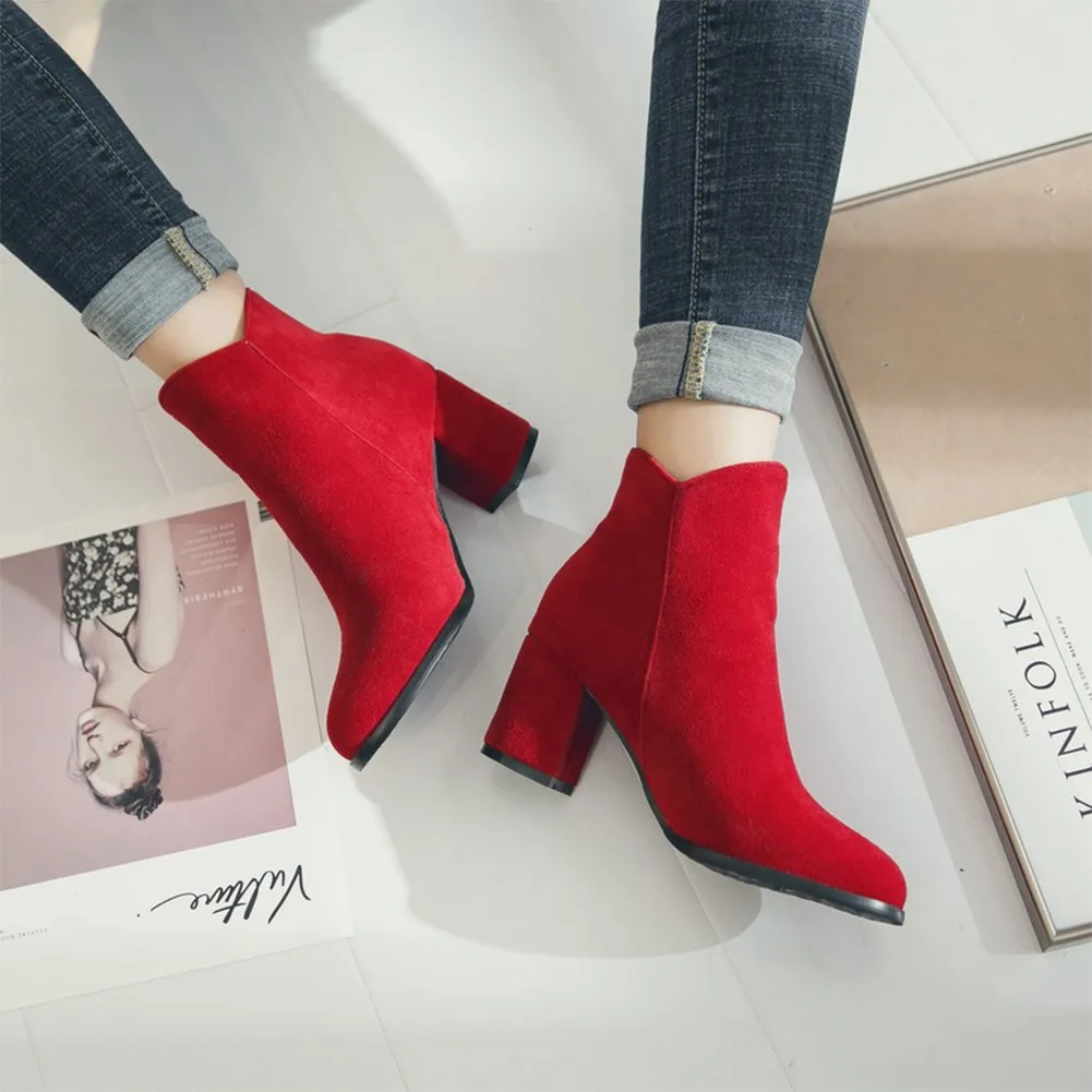 Trendy Ankle Boots High Heels