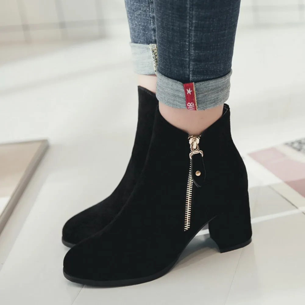 Trendy Ankle Boots High Heels