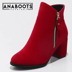 Trendy Ankle Boots High Heels