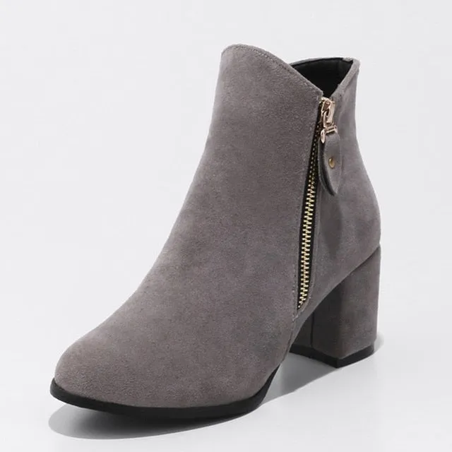 Trendy Ankle Boots High Heels