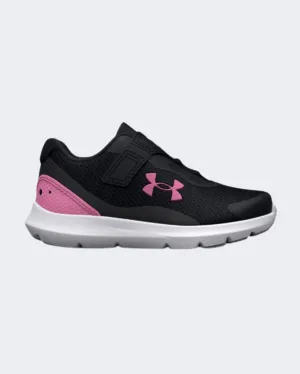 Under Armour Surge 3 Ac Infant Running Shoes Black/Pink 3025015-001