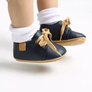 Unisex mock Leather moccasins - midnight blue