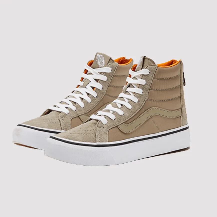 Vans Sk8-Hi Slim Zip (Boom Boom) Unisex Sportswear Shoes Brown