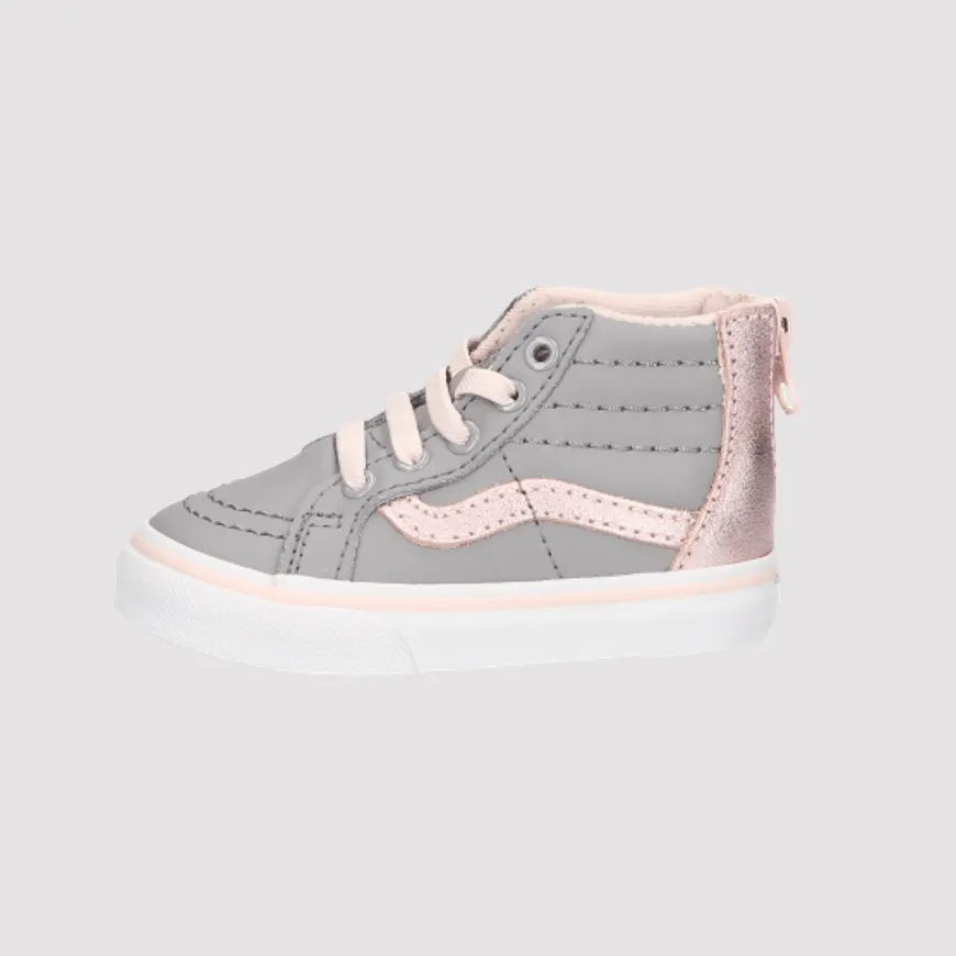 Vans Sk8-Hi Zip Kids  Lifestyle Shoes Grey/Pink