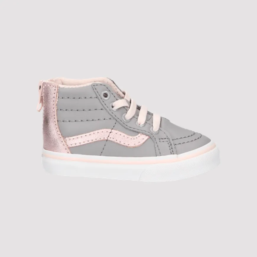 Vans Sk8-Hi Zip Kids  Lifestyle Shoes Grey/Pink