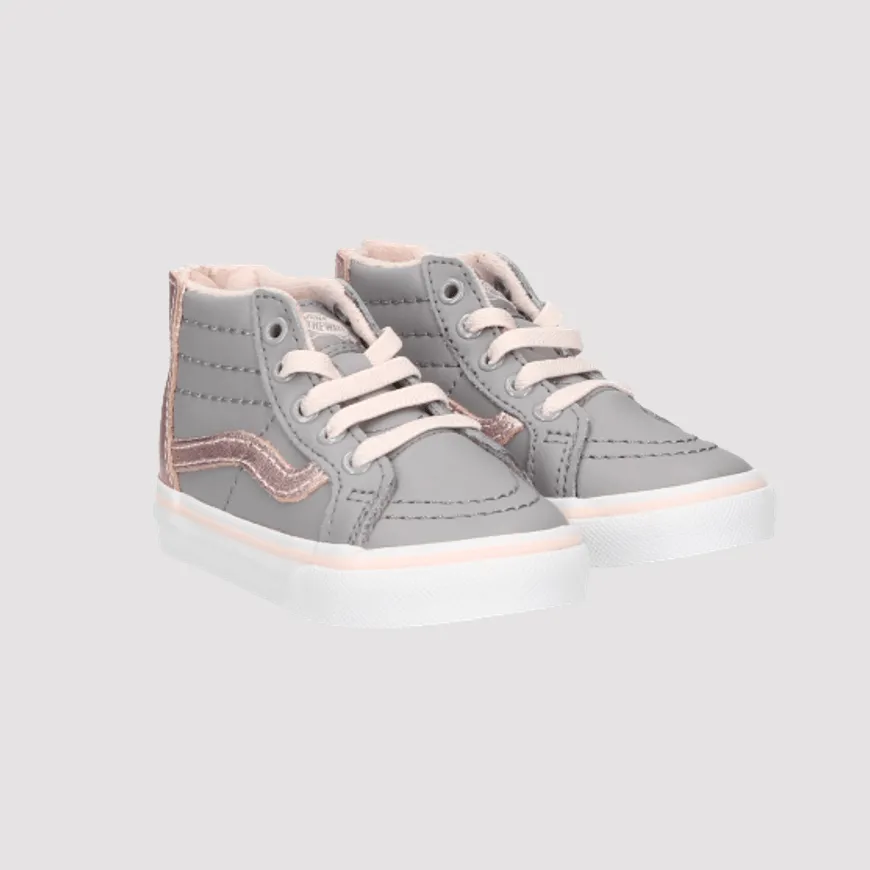 Vans Sk8-Hi Zip Kids  Lifestyle Shoes Grey/Pink