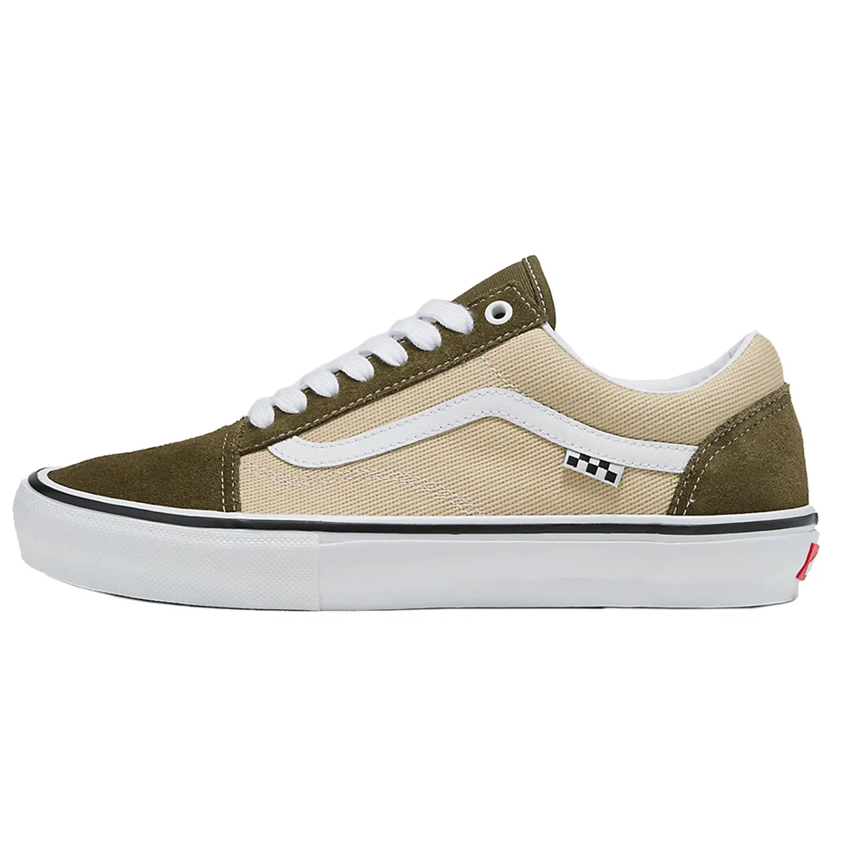 Vans Skate Old Skool - Dark Olive/White