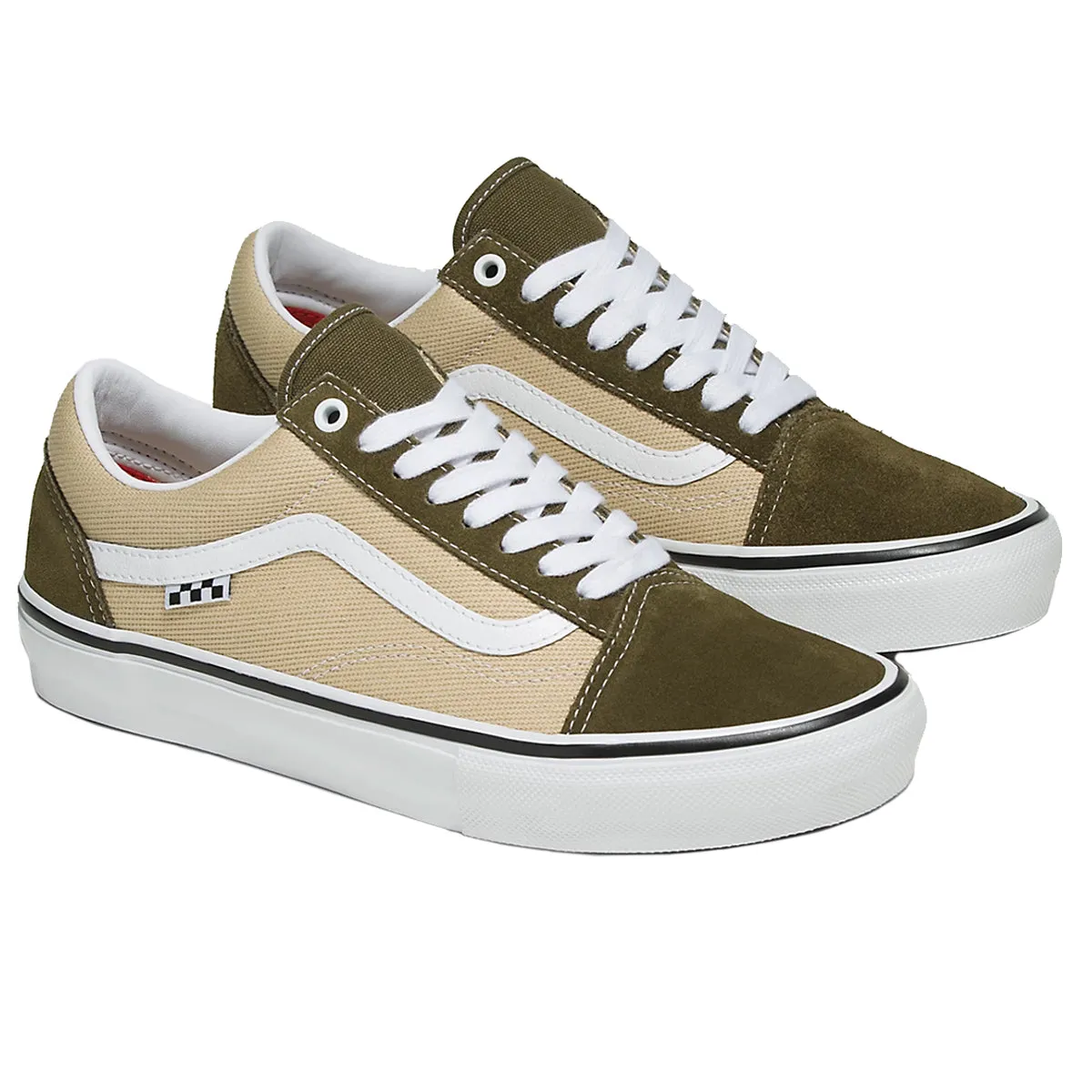 Vans Skate Old Skool - Dark Olive/White