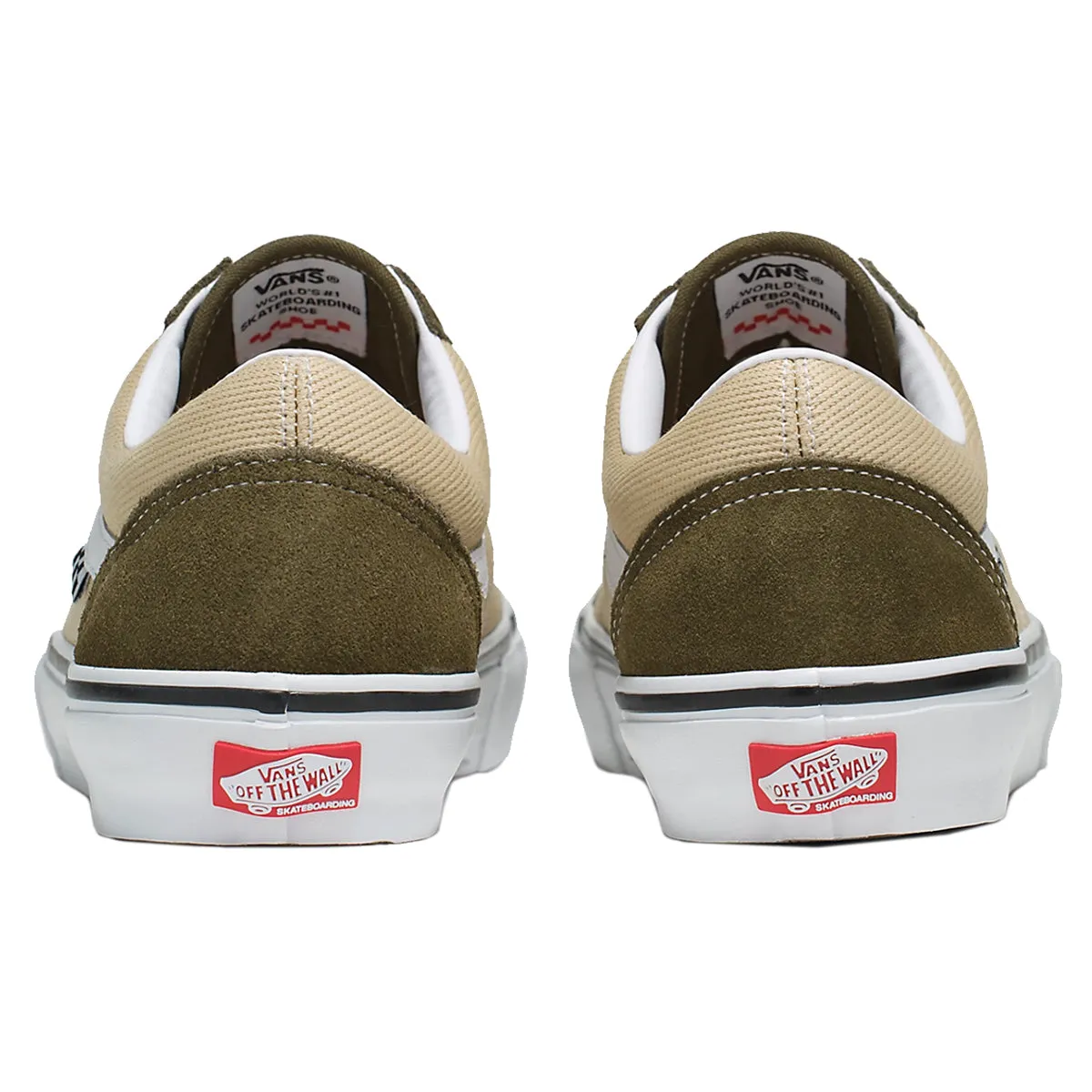 Vans Skate Old Skool - Dark Olive/White