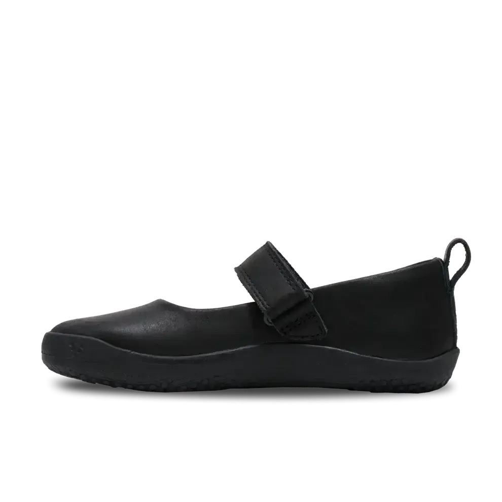 Vivobarefoot Wyn School Kids Obsidian Black