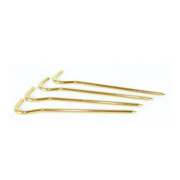 Wilderness Equipment Hiking Tent Peg Hook-Top, Gold, 4 Pack