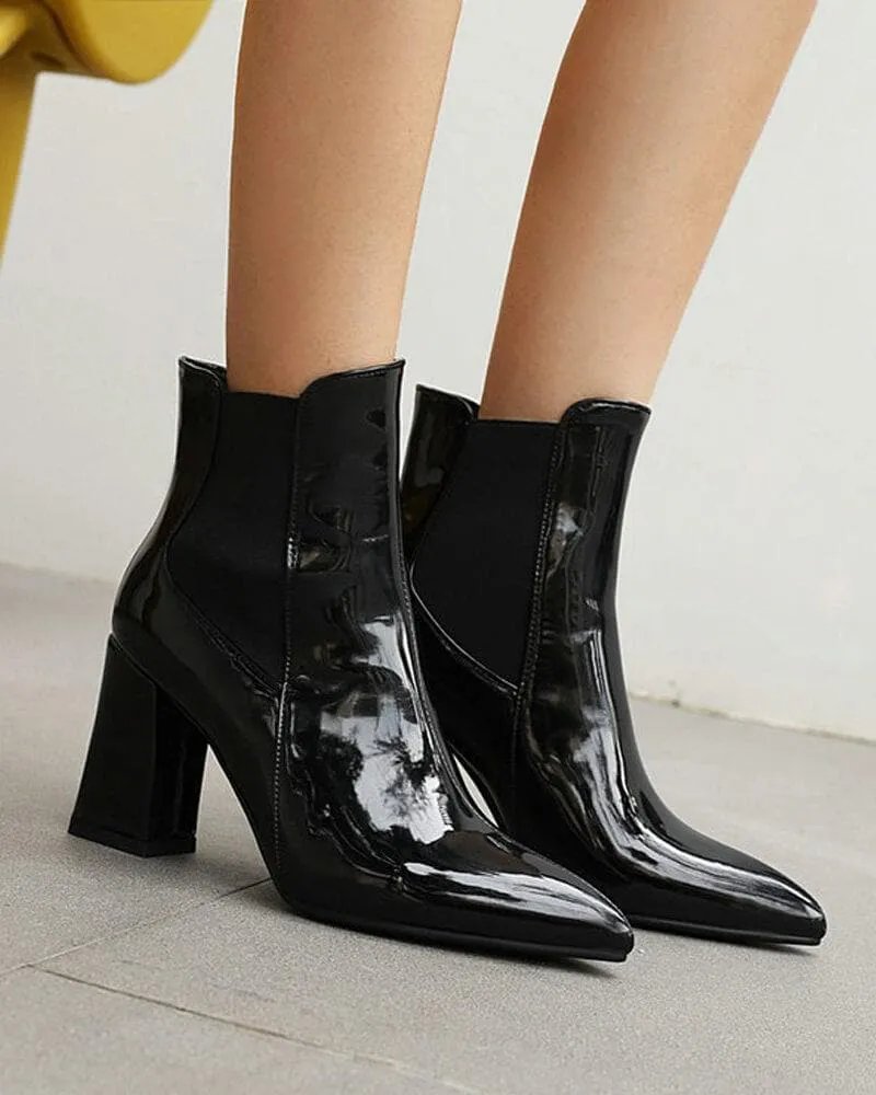 Women's Fashion Web celebrity style Pointed Toe Ankle Boots